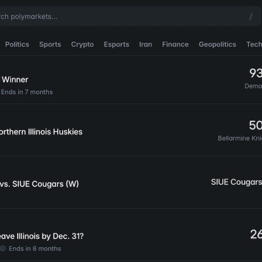 ScrePrediction markets like Polymarket and Kalshi allow users the ability to bet on real-world events such as the outcome of elections or whether the Bears will leave Illinois. (Capitol News Illinois screenshot by Maggie Dougherty)enshot